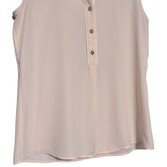 Tank Top Womans Size Small Tommy Hilfiger Pink White Striped Collared Preppy - Picture 3 of 7